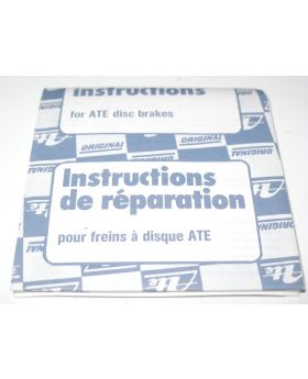 Ate Brake Caliper Rebuild Instructions 91.9998-0006.3 New Genuine