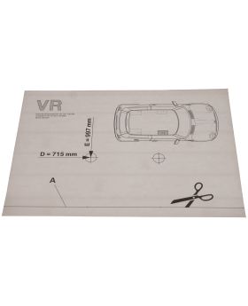 MINI R50 R53 Roof Bar Installation Template Front Right 01290140889 New Genuine