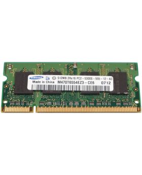 SAMSUNG 512MB 2Rx16 PC2-5300S-555-12-A3 DDR2 RAM 200 PIN SO DIMM