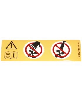 Mercedes Cooling Fan Danger Warning Label Decal Sticker A0005840526 New Genuine