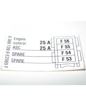 BMW E34 V8 Fuse Box Legend Map Chart Label Sticker 61138366139 New Genuine