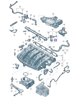 Volkswagen Audi Fuel Injector Injection Valve Clip Clamp 06L906037 New Genuine
