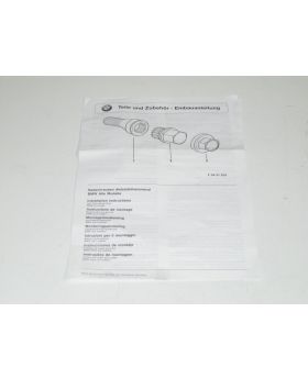 BMW Locking Wheel Bolt Install Instructions 01299782539 New Genuine