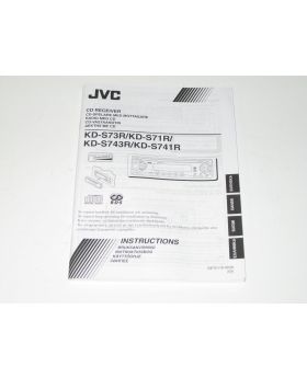 JVC CD Player Instruction Manual Guide GET0118-003A Used Genuine