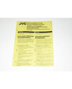 JVC CD Player Installation Instructions GET0118-006B Used Genuine
