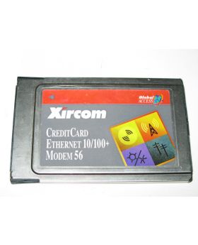 XIRCOM PCMCIA Credit Card Ethernet/56K Modem CEM 56-100 Used Genuine