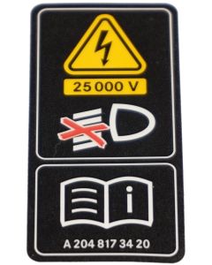 Mercedes Xenon Light High Voltage Warning Label Sticker A2048173420 New Genuine