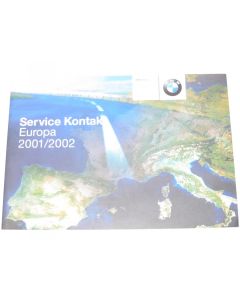 BMW Europe Garage Service Contact Booklet '01 9787367 01999787367 Used Genuine