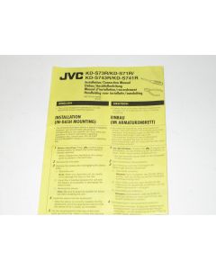 JVC CD Player Installation Instructions GET0118-004B Used Genuine