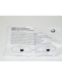 BMW E87 Head Light Masking Instructions Guide 0398964 01290398964 New Genuine