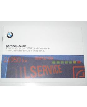 BMW E36 E46 E39 E53 E38 Service History Logbook 0000974 92150000974 Genuine