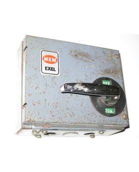 MEM EXEL 20 Amp Three Phase Disconnect Switch Isolator Used Genuine