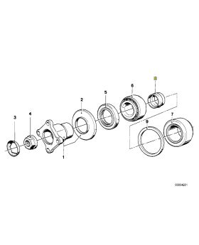 BMW Diff Final Drive Pinion Preload Adjust Bush Spacer 33121204657 New Genuine