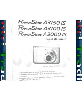 Canon PowerShot A3150 A3100 A3000 IS Guide CEL-SP2VA2A0 Used Genuine