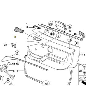 BMW Z3 E36 Door Loud Speaker Grille Cover Trim 8397539 51418397539 New Genuine