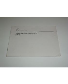 Mercedes Security System Manual Guide Booklet MBSS2a Used Genuine