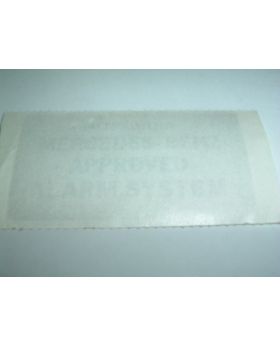 Mercedes Alarm Warning Window Sticker Label New Genuine
