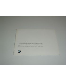 BMW E34 Owners Manual Supplement Addendum Book 9788697 Used Genuine