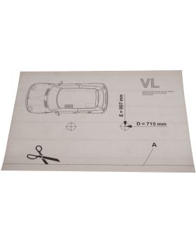 MINI R50 R53 Roof Bar Installation Template Front Left 01290140889 New Genuine