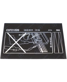 Mercedes Truck Plastic Pipe Line Warning Sign Label A0045843838 New Genuine