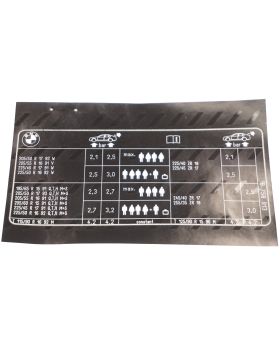 BMW E46 320i Tyre Pressure Table Chart Label Sticker 71246758913 New Genuine