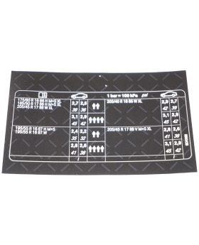 MINI F56 Cooper Tyre Pressure Table Chart Label Sticker 71246890438 New Genuine