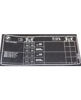 BMW E92 M3 Tyre Pressure Table Chart Label Sticker 71247841005 New Genuine