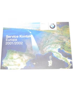 BMW Europe Garage Service Contact Booklet '01 9787367 01999787367 Used Genuine
