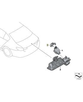 BMW Reversing Camera Cover Trim Holder Bracket Clip 51247405635 New Genuine