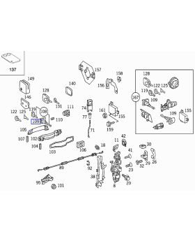 Mercedes W140 Door Lock Barrel A1407600177 Used Genuine
