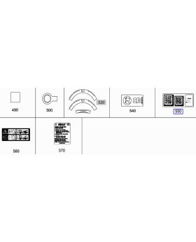 Mercedes W205 Breakdown Rescue QR Barcode Label Sticker A2055847501 New Genuine
