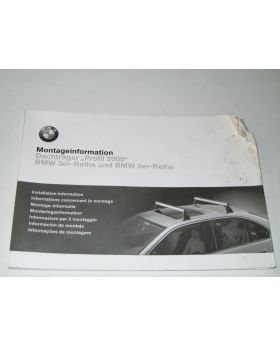 BMW E46 E39 Roof Rack Installation Guide Manual 0137514 Used Genuine