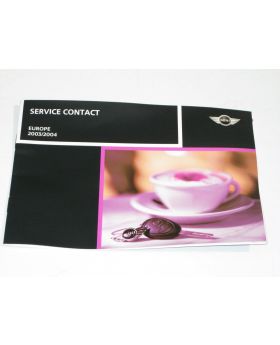 MINI Service Centre Contact Leaflet Europe 0156272 01990156272 New Genuine