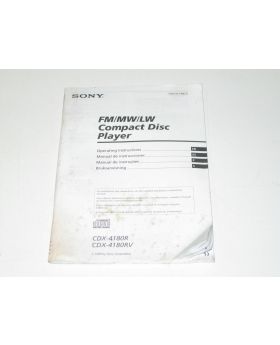 SONY CD Player Operating Instruction Book 3-861-912-42 Used Genuine