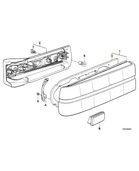BMW E30 Late Rear Tail Light Cluster Seal Gasket 63211380419 New Genuine