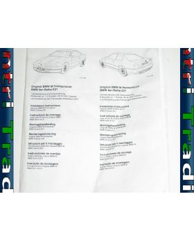 BMW E31 M Tech Apron Splitter Instructions Book 9787949 Other Genuine